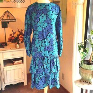 Vintage Silk Layered Dress
